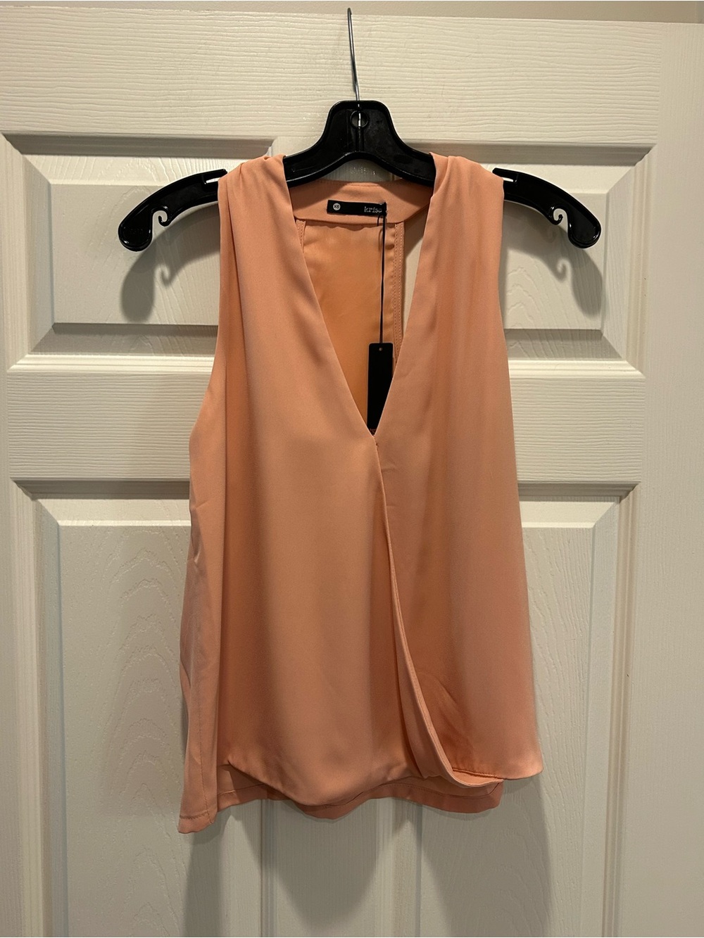 V-Neck Sleeveless Camisole in Soft Peach
